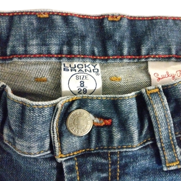 Lucky Brand Retro Dungarees Boot Cut Jeans Size 8/29 - Picture 3 of 8